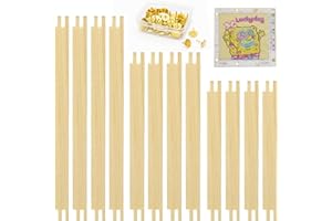VIVIDCHARM 12PCS Needlepoint Stretcher Bars for Needlework with 50 Thumb Tacks ,6"/7"/8" X.75,Wooden Canvas Stretcher Bars for Embroidery Stitch Frame Set Bundle