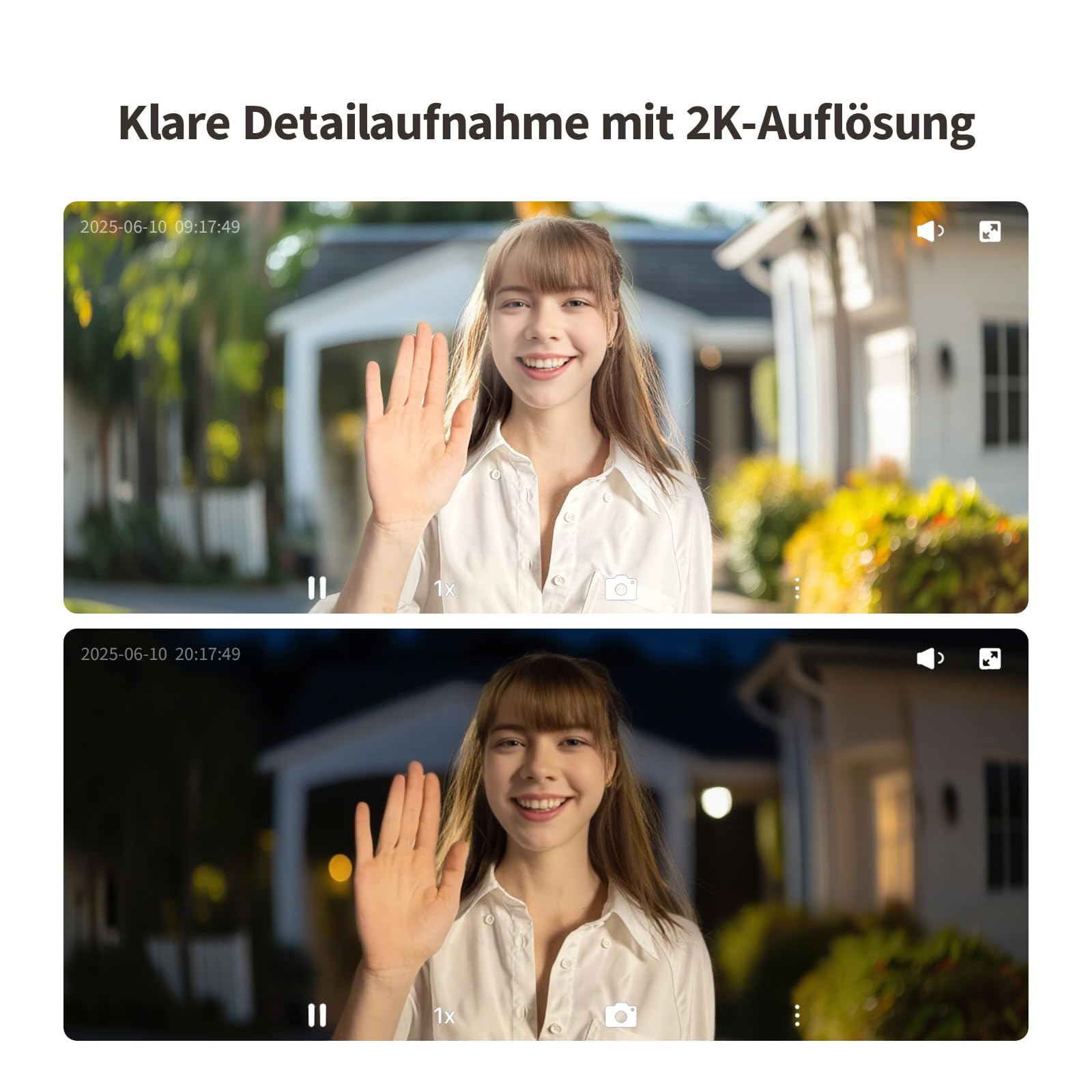 Aqara Smarte Türklingel mit Kamera G410,2K,Homekit-Sicherheits-Video,2-Wege Audio,Integrierte Matter Hub,drahtlos/draht, kompatibel Apple Home,Google,Home-Assistant,2.4/5GHz WLAN, mit Chime, Schwarz 4