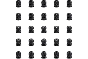 25 Pack Cable Gland, Plastic Waterproof Adjustable 7/64”-1/4” (3mm-6.5mm), PG7 Nylon Plastic Cable Gland Joints Wire Protecto