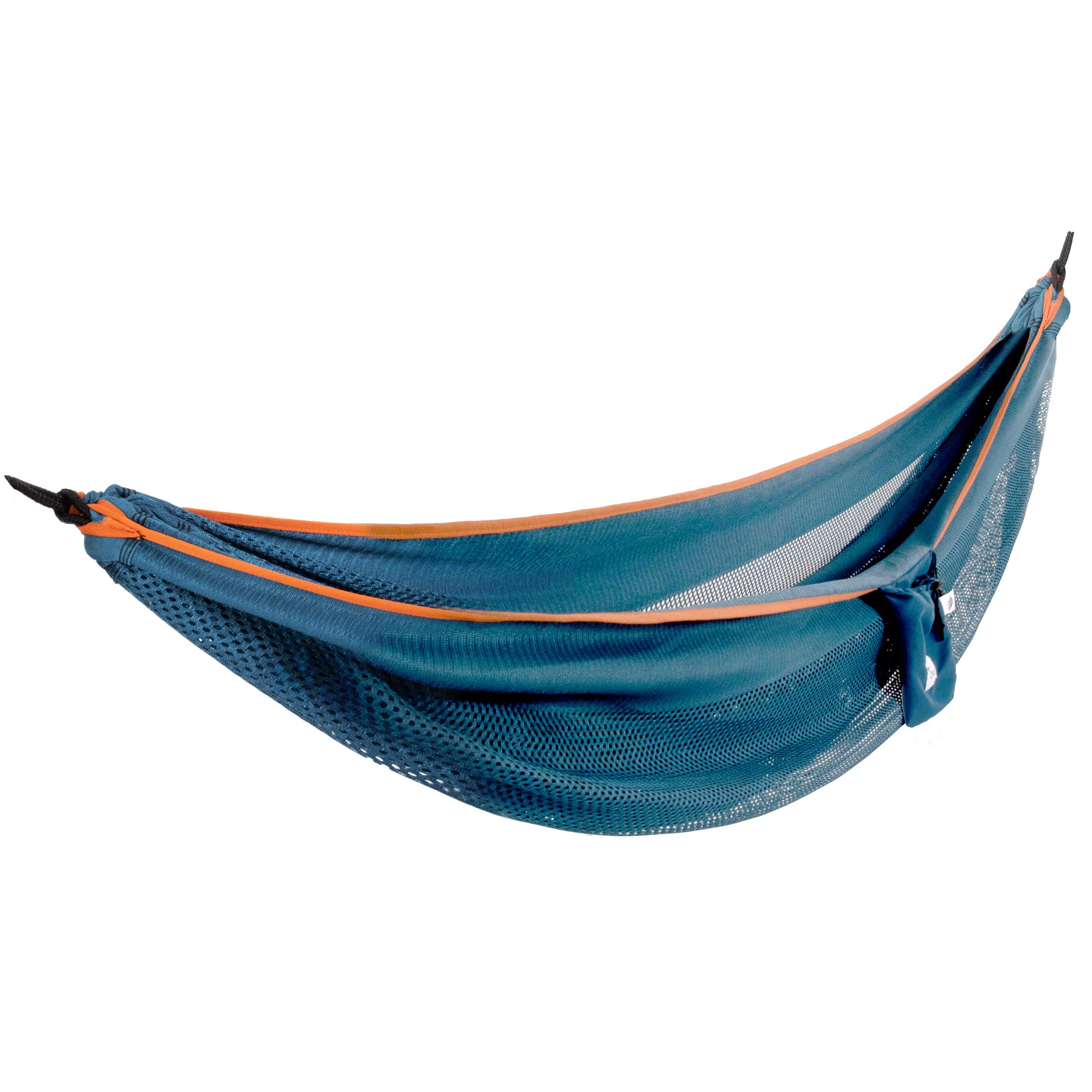 Vivere Mesh Polyester Hammock - Double - Blue/Orange