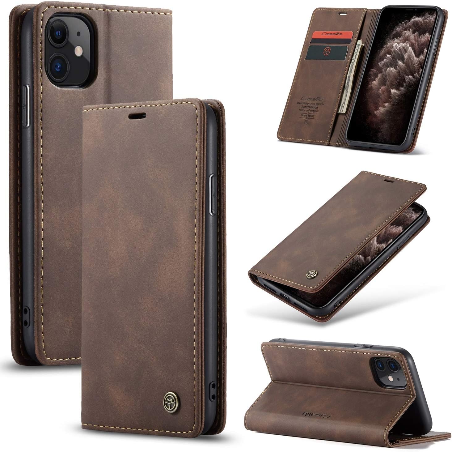 For IPhone 11 Wallet Case Premium Leather For IPhone 11 Amazon.co.uk