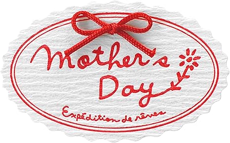 Amazon Co Jp ギフトシール 母の日 ハンドメイド リボン付 40枚 Ma 14s ホーム キッチン