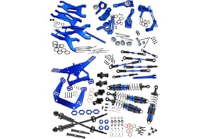 RCMYou Upgrades for 1/10 Slash 2WD(VXL),RC Shocks,Suspension Arm,Caster Block,Steering Blocks,Stub Axle Carriers,Steering Bellcranks,Shock Tower,Camber Links,Drive Shaft,Hex Hub Adapters,Navy Blue