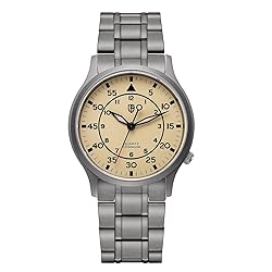 BERNY Men's Titanium Watch Japanese Sweep Second