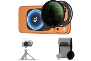 Upgraded 67mm ND Filter for iPhone 17, Magnetic Lens Filter Adapter with ND2-128 Variable ND Filter for iPhone 17 16 15 14 Pr
