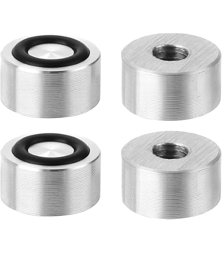 100mm Aluminum Round Disc - M10 Thread, 7mm Thick For Glass Table Connector (Silver) - View #7