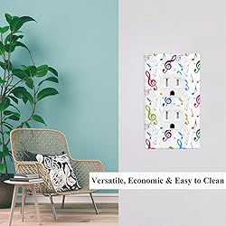 Pznen Musical Duplex Wall Plates Colorful Treble