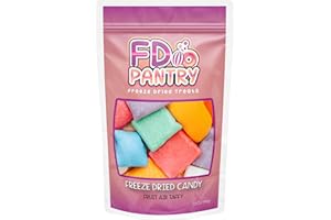 FD PANTRY Freeze Dried Air Taffy Crunch Candy - Variety Fruit Flavors, 3.5oz | Strawberry, Melon, Cherry, Raspberry, Orange, Grape, Mystery | Crunchy Snack Sour Treat, Gift