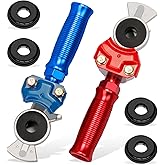 CheeMuii Glad Hands Set with 4 pcs Glad Hand Seals for Semi Truck - Aluminum Air Hose Coupling Connectors - 2 pcs Red, 2 pcs 