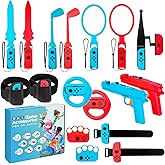 JoyHood Switch Sports Accessories Bundle Kit for Joy-Con Controller, 17-in-1 Family Sports Games Compatible with Switch OLED 