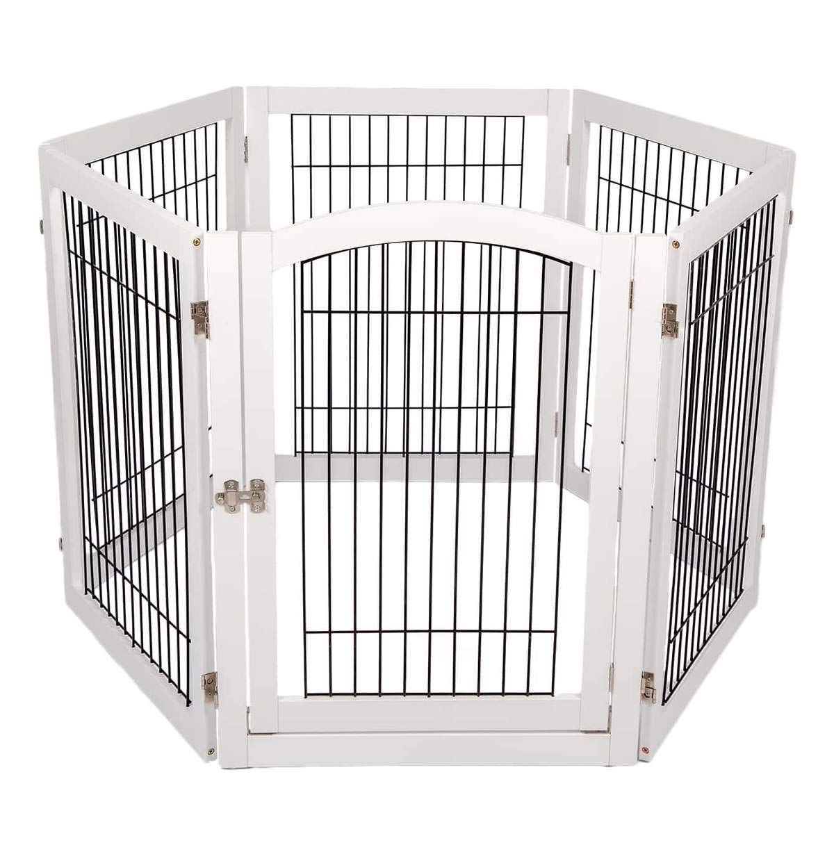 white puppy playpen