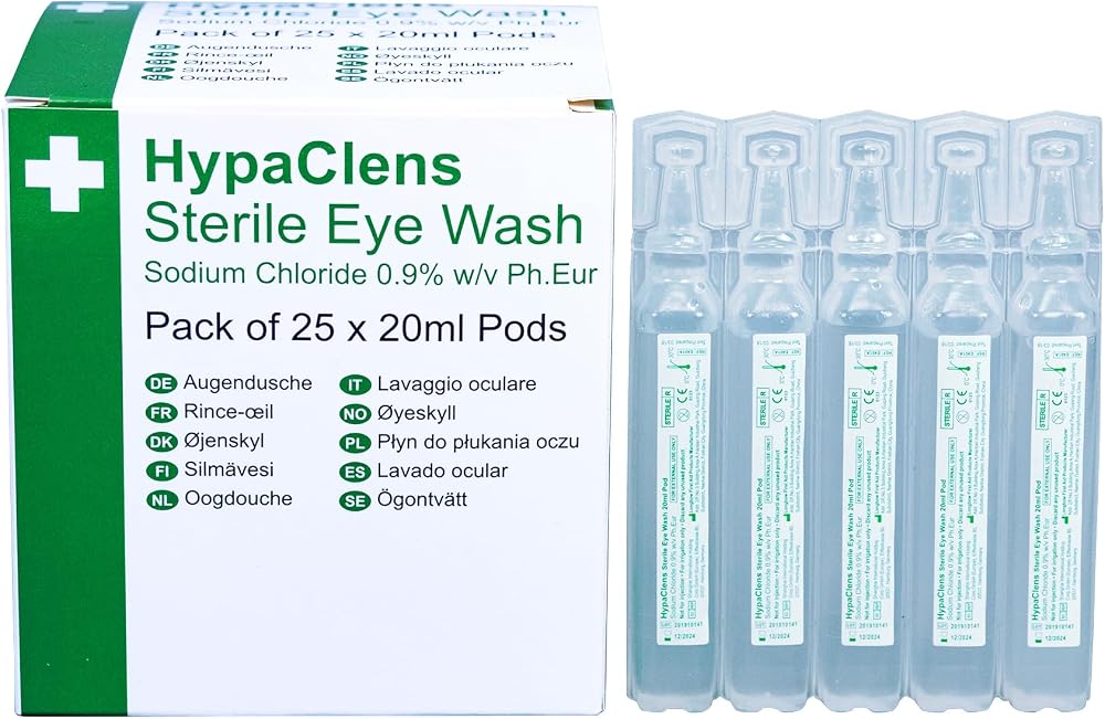 Safety First Aid Group HypaClens Saline Eye Wash Pods Pack of 25