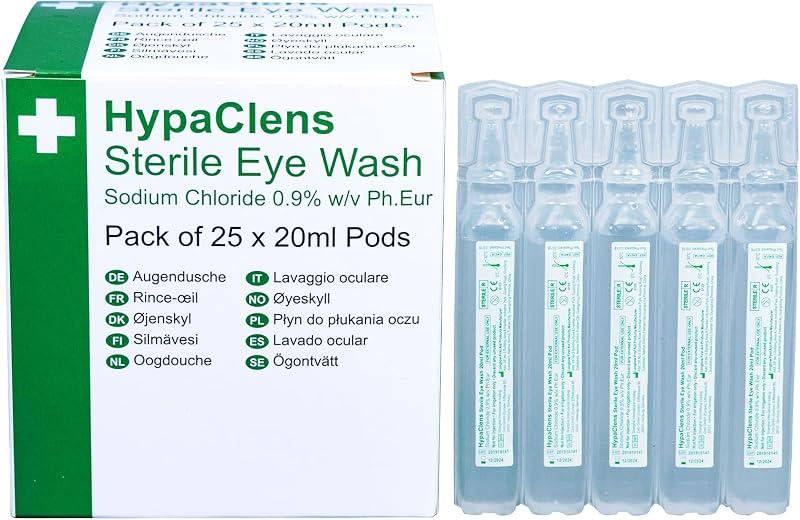 Safety First Aid Group HypaClens Saline Eye Wash Pods Pack of 25