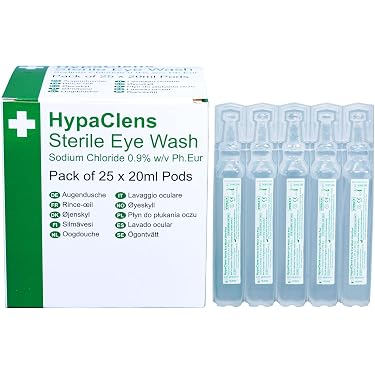Recargas Estériles Para Estación De Lavado De Ojos - 20 Ml, Solución De Lente, Ideal Para Emergencias Y Primeros Auxilios