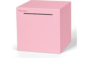 Hicocool Piggy Bank for Adults Must Break to Open, Unbreakable Stainless Steel Money Saving Box (Pink, Palm Size)