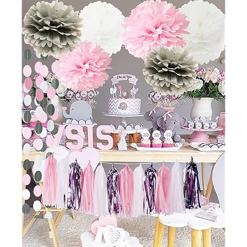 Pink And Silver Baby Shower Decorationspink And Silver Baby Shower