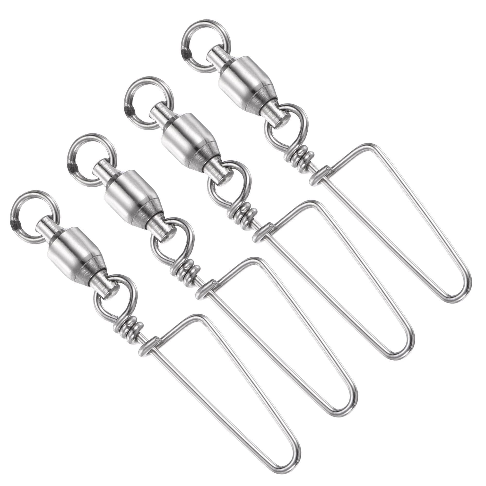 PATIKIL Fishing Snap Swivels, 20Pcs 114LBS Stainless Steel Ball Bearing Tackle for Saltwater Freshwater Fishing