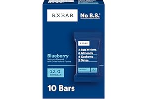 RXBAR Protein Bars, Protein Snack, Snack Bars, Blueberry, 18.3oz Box (10 Count)