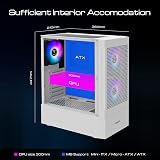 GAMDIAS Talos E3 Mesh Mid-Tower ATX Case with 3 ARGB Fans and Tempered Glass view 8