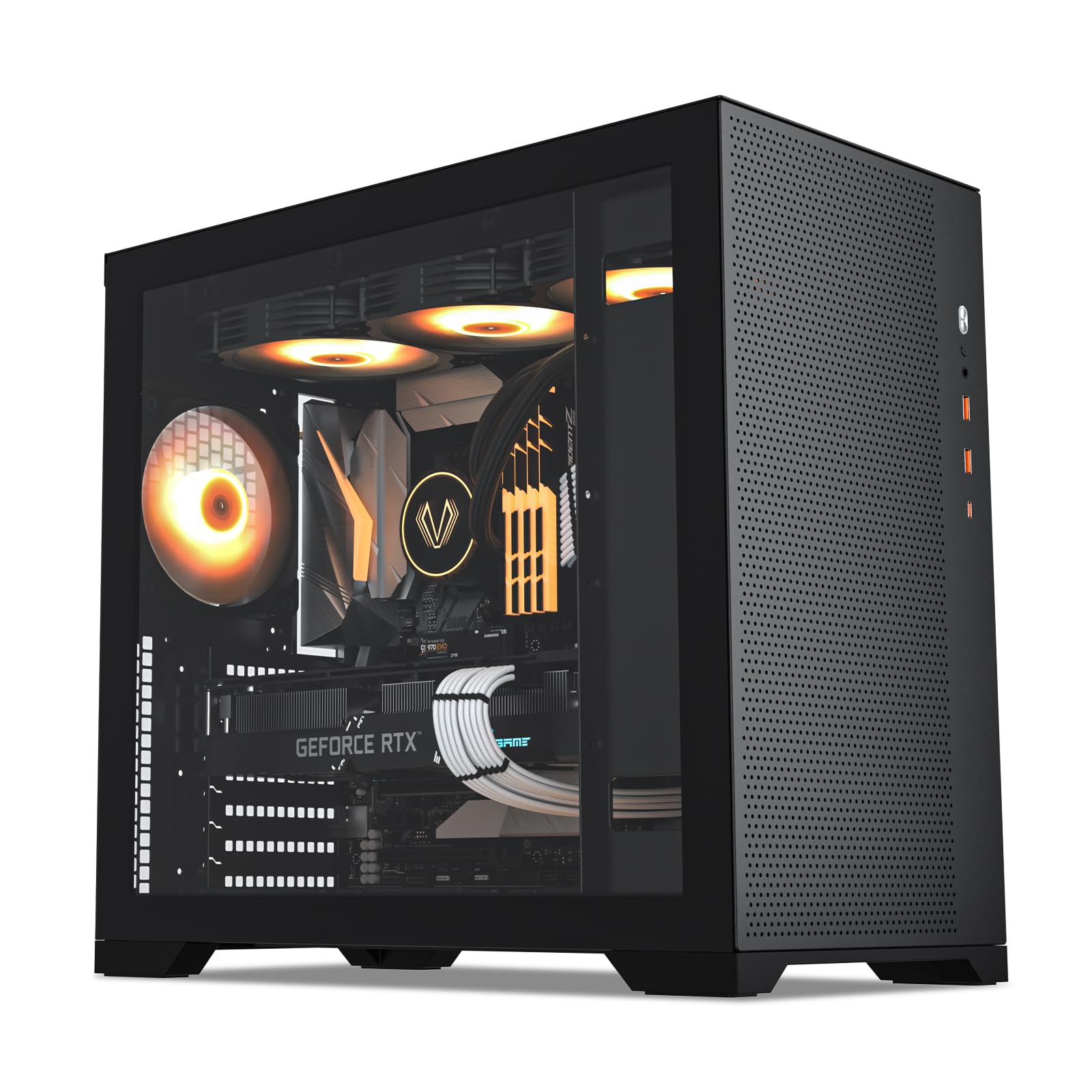 Mua ALMESH7C Compact ATX PC Case, Front Power Supply, Top 360mm