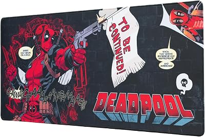 Erik group tapete de mouse marvel deadpool - tapete de jogos marvel - mousepad xxl - tapete de mouse/tapete de mesa xxl - tapete de mesa - acessório para jogadores - presentes marvel