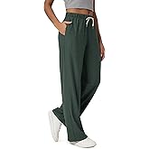 ODODOS Women's Straight Leg Pants Ultra Soft odSTRATUM Tech Relaxed Casual Pajama Lounge Pants with Pockets-29/31 Inseam