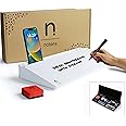 Notera Wedge Desk Whiteboard Dry Erase Board, Glass Desktop Whiteboard with Storage - The Perfect Desk Board and Desk Buddy for Home, School and Office Accessories (White)