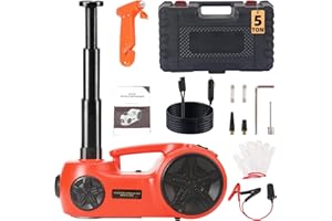 Trihelper Upgraded Electric Car Jack 5 Ton Floor Jack Hydraulic Jack Stand with Integrated Tire Pump Car Lift for Sedans SUV 