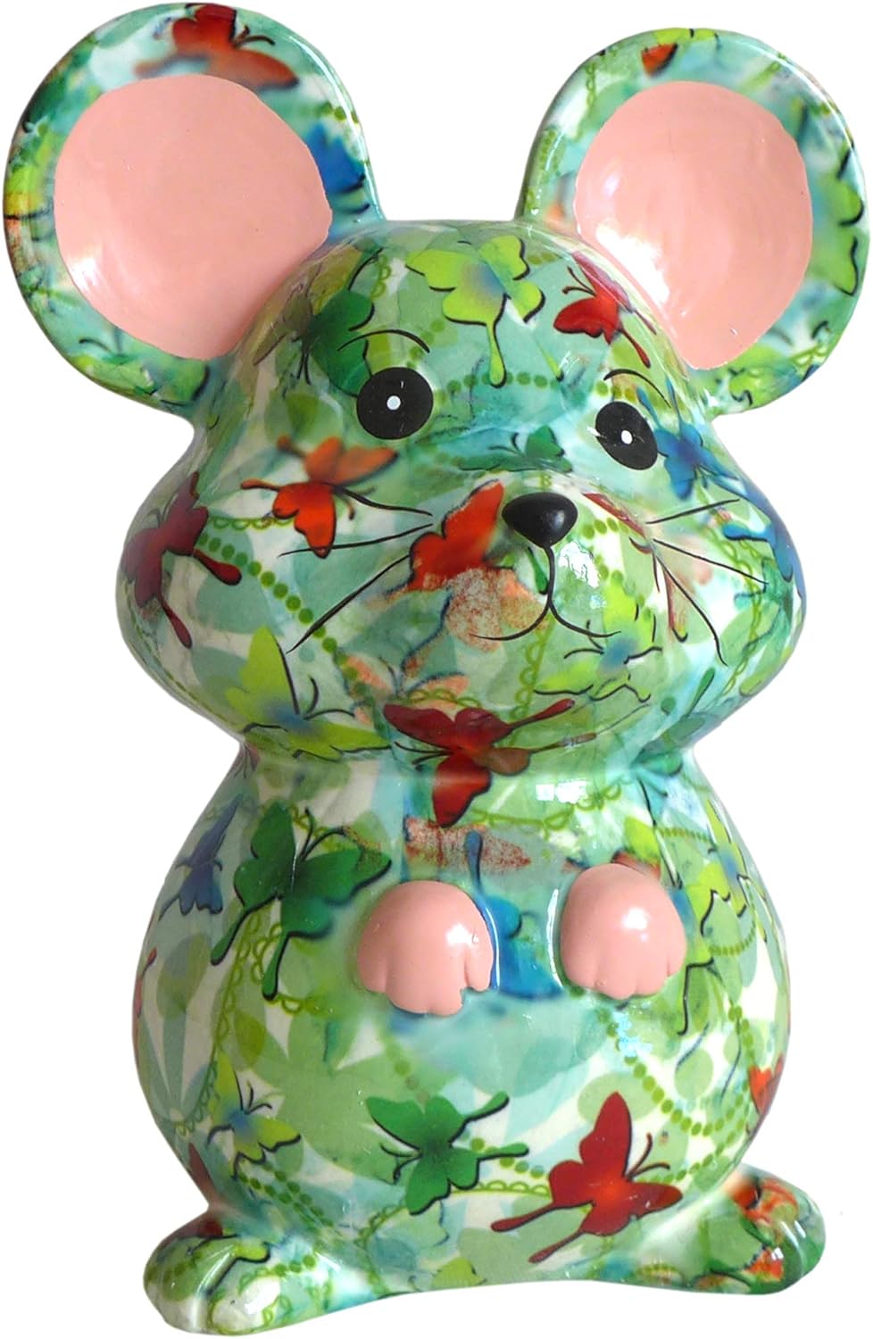 Pomme Pidou Tirelire Souris Verte Avec Papillons Decoration De La Maison Cuisine Et Maison Bhattbros Com