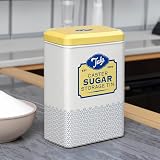Tala Originals Storage Tin Yellow Cream Metal Sugar Jar view 2