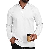 UNQPJUS Mens Fashion Knit Pullover Sweater Quarter Zip Long Sleeve Mock Neck Ribbed Sweater