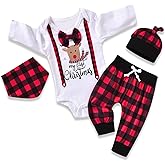 Aalizzwell Newborn Baby Boys Christmas Outfit