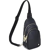 INICAT Crossbody Sling Bags Fanny Packs Leather Purses Chest Bag for Women