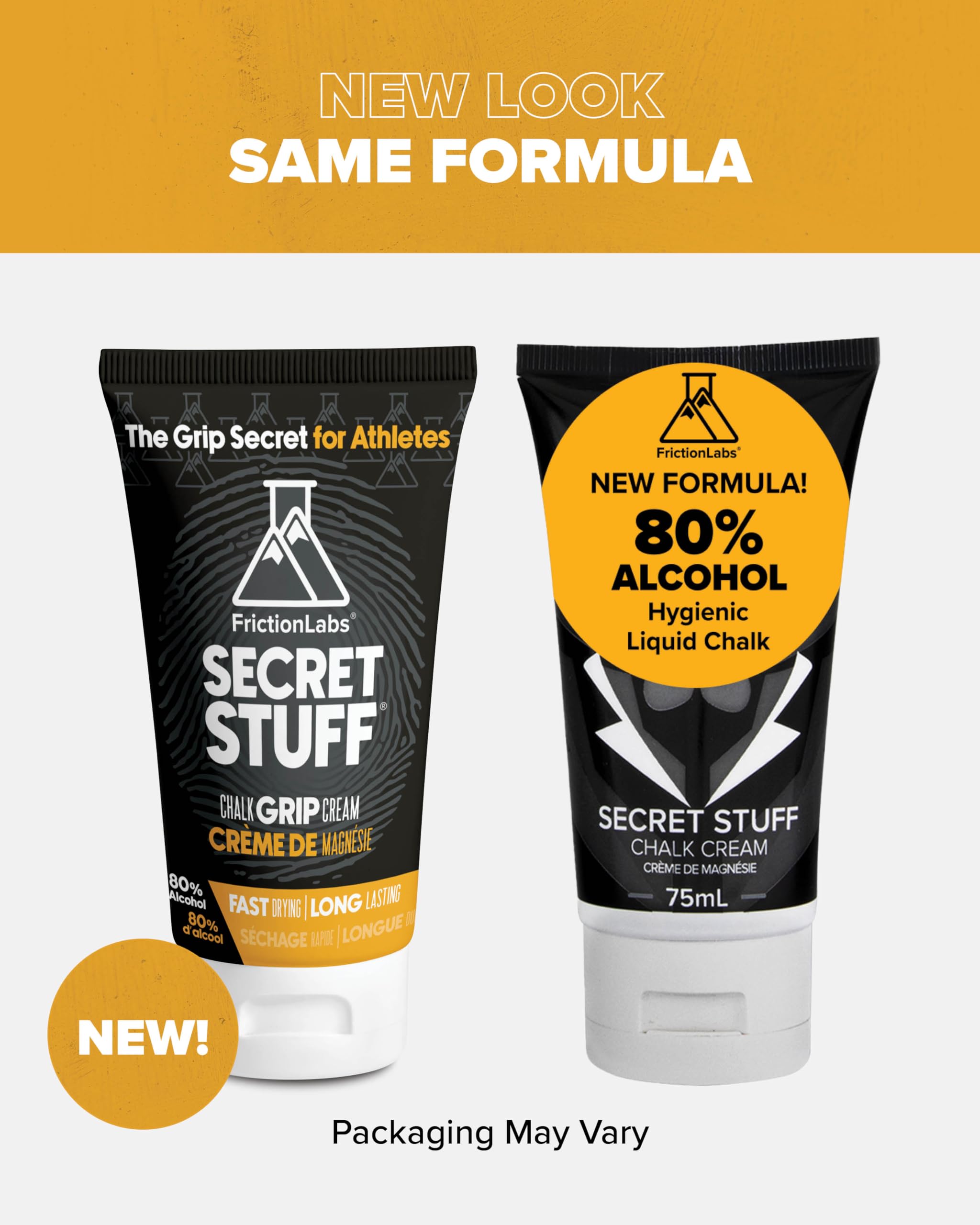 Friction Labs Quick Grip Secret Stuff Liquid Chalk for Athletes - Made in USA - Skin Friendly - Rock Climbing, Weightlifting, Gym, Tennis - Trusted by 100+ Pro Athletes - Best Workout Chalk - 75mL