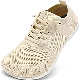 VXGGVX Barefoot Shoes Women Wide Slip-On Barefoot Running Tennis Walking Sneakers Minimalist Breathable Shoes Zero Drop Sole for Workout Gym Travel