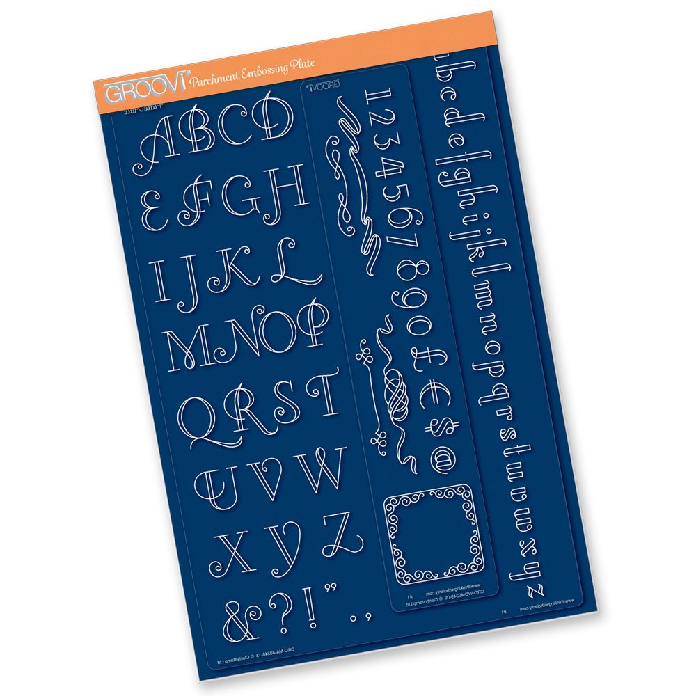 Groovi Plate Mate (Art Deco Alphabet) for Border Plates