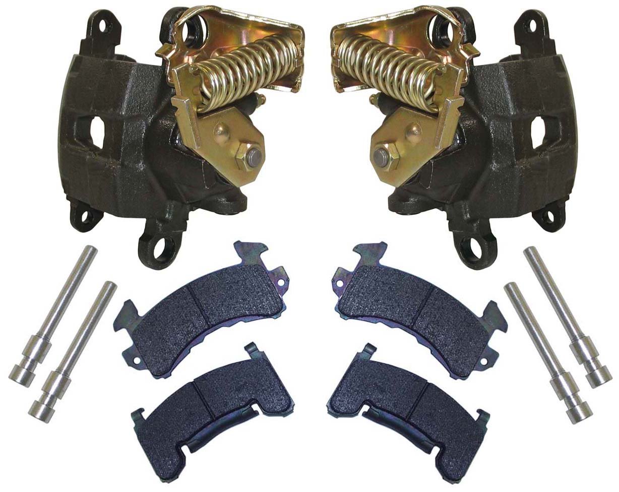 DIRECT REPLACEMENT FOR 1978 /& LATER D154 TYPE STOCK GM METRIC CALIPERS NEW SOUTHWEST SPEED D154 GM METRIC BRAKE CALIPER /& PAD SET WITH EMERGENCY BRAKE ASSEMBLIES