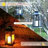 Tomshine Solar Garden Lanterns Outdoor Hanging Waterproof Lights Two Pack Black view 2