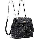 Lexiyat Small Backpack Purse for Women Leather Mini Backpack Convertible Designer Shoulder Bag Quilted Crossbody Purses