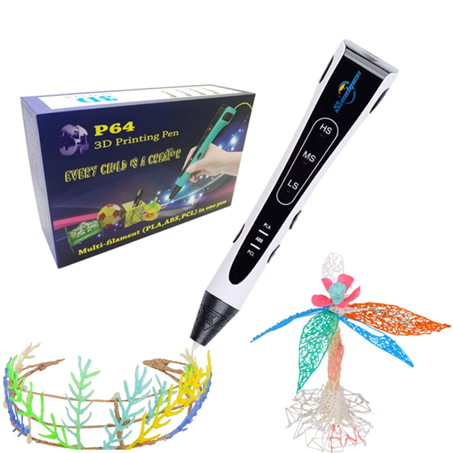 Rees52 3d Pen New Arrivals 3d Printing Pen Multi Filament 3d Printer Pen New Arrivals 3d Drawing Pen 3d Printing 3d Pen With Whole Set Gift Package White Amazon In Industrial Scientific