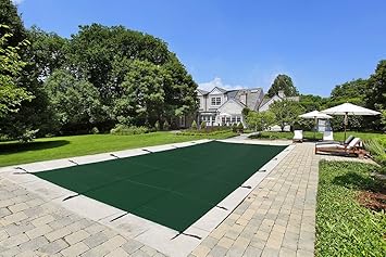 cubierta para piscina de seguridad para interior lite strong verde 20 x40 malla rectangulo inground invierno cubierta para piscina