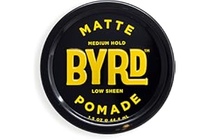 BYRD HAIRDO PRODUCTS BYRD Matte Pomade 1-Pack – Medium Hold, Matte Finish, Add Texture and Sculpt, Safe for All Hair Types, 1.5 Oz (One Pack)