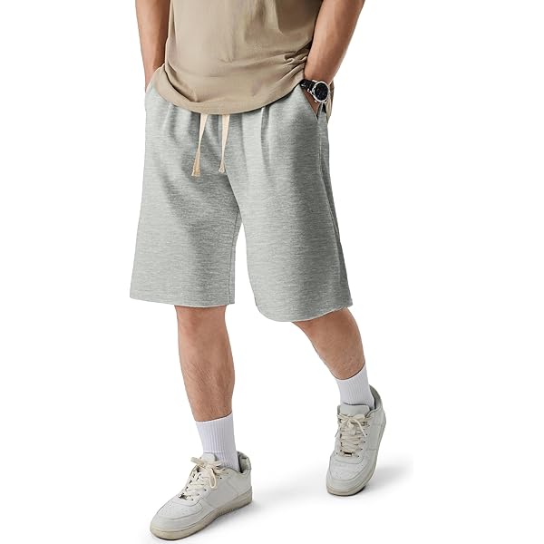 JMIERR 2026 Men's Baggy Sweat Shorts Lightweight Under Knee Casual