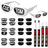 Flutesan Personalized Rectangle Sunglasses with Marker Pens for Adult DIY Custom Birthday Wedding