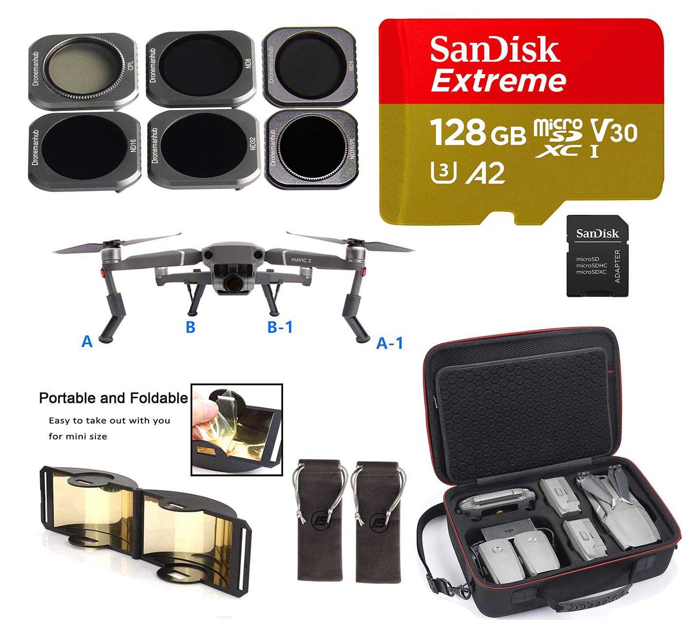 DJI Mavic 2 Pro with 20MP Hasselblad Camera, Comes with One Extra Battery, Hard Professional Case, ND Filter Set, Extreme SD card and More - Image 3