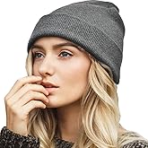 PHILIGHTS 100% Cotton Beanie Hat Knit Winter Hats for Women Men, Slouchy Beanies Cuffed Skull Cap Womens Warm Ski Hat