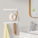 Josmimic Wall Necklace Organizer Holder White 2 Piece Wall Mounted Jewelry view 5
