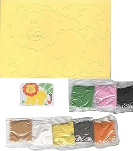 OTC Sand Art Kit ~ Safari Wildlife (Lion Scene; 5" x 7")