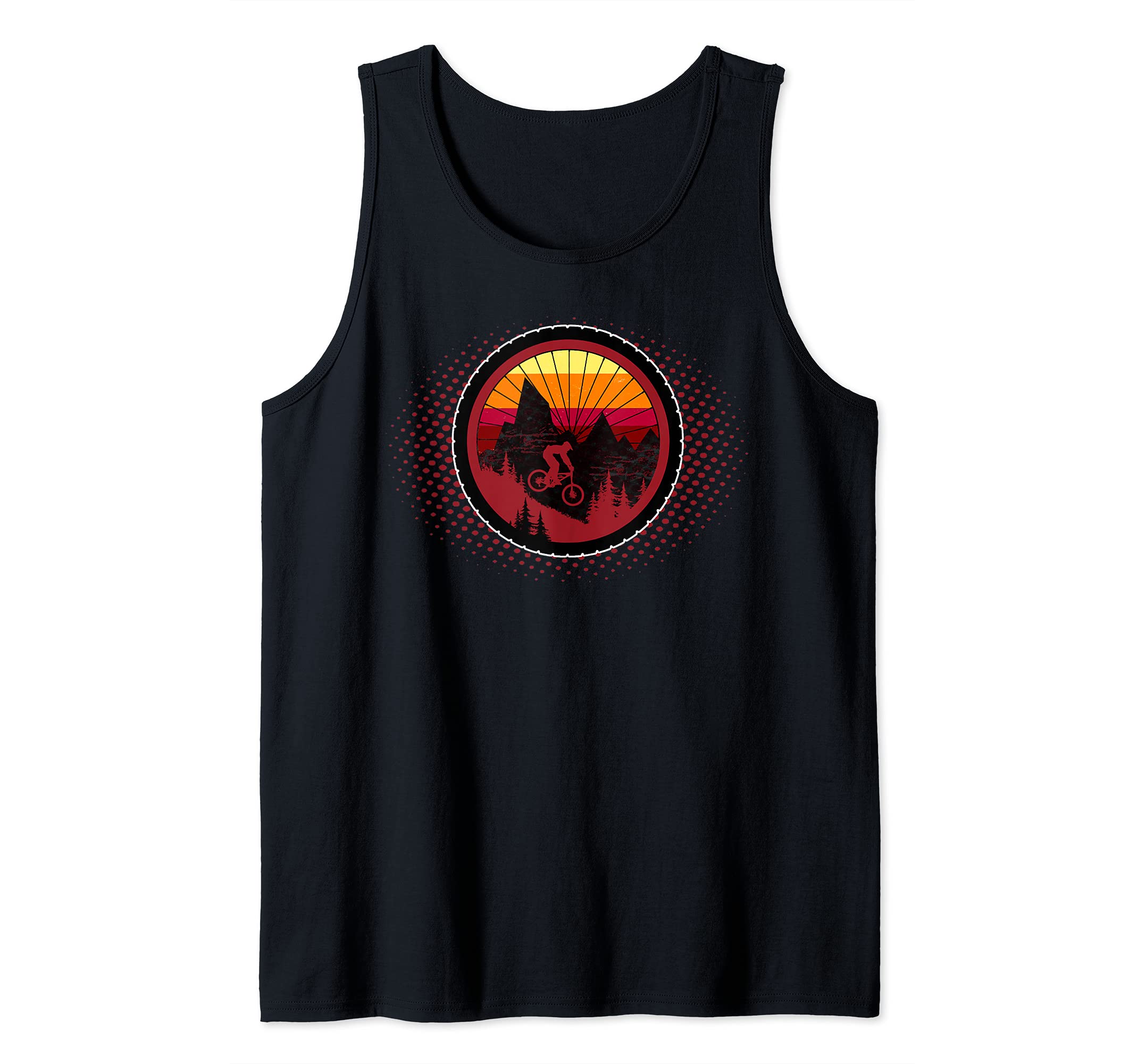 Mountain Bike Wheel - MTB Distressed Mountain Biking Tank Top