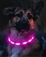 Joytale Light Up Dog Collar Purple LED Rechargeable 70cm Size Adjustable view 3